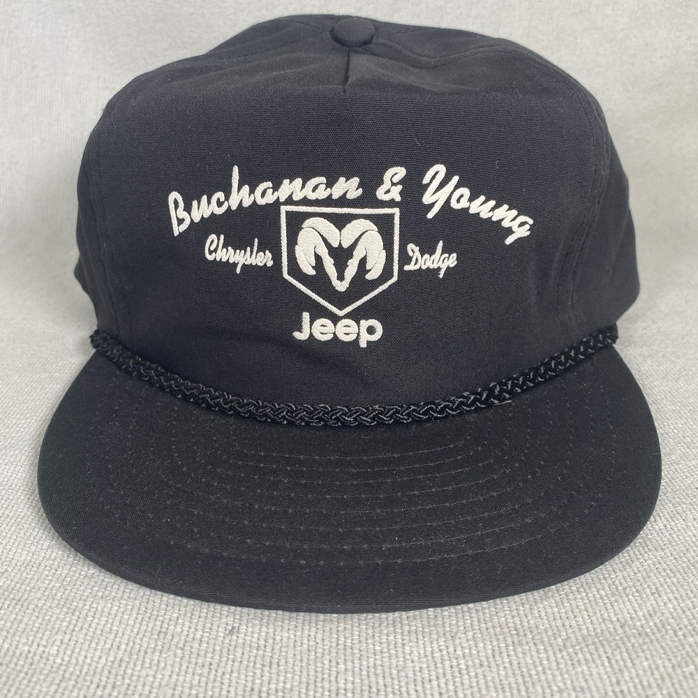 VTG Buchanan & Young Jeep Baseball Cap Trucker Rope Hat SnapBack Adjustable EUC